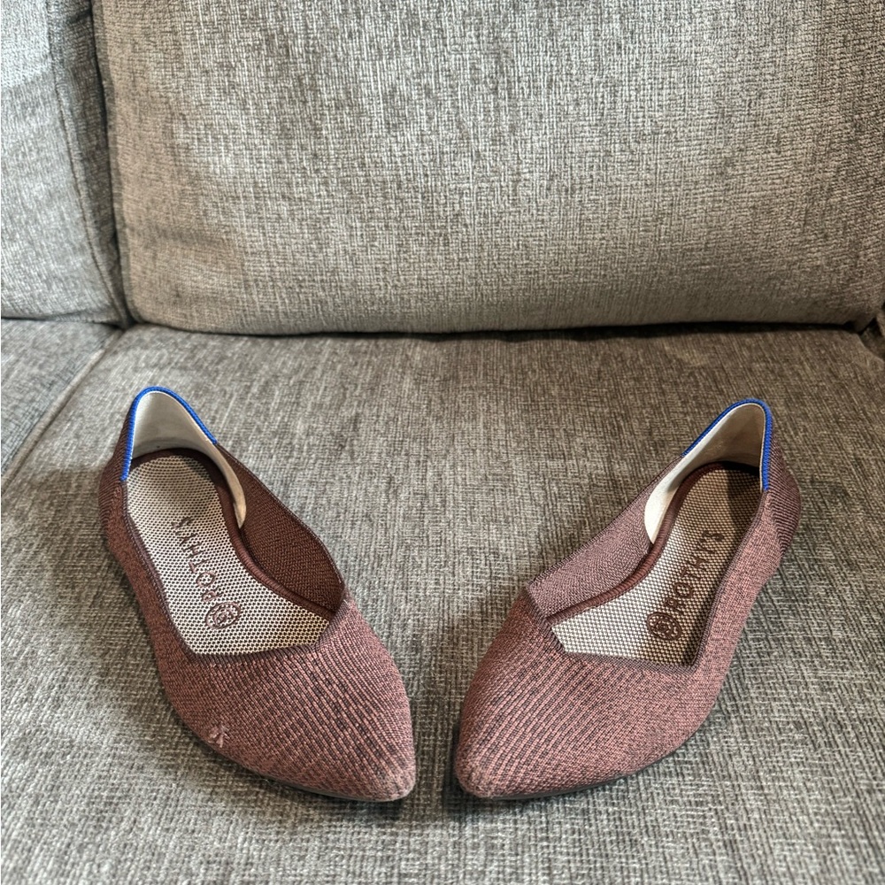 Rothy’s The Point In Neutral Truffle Python, Reti… - image 3